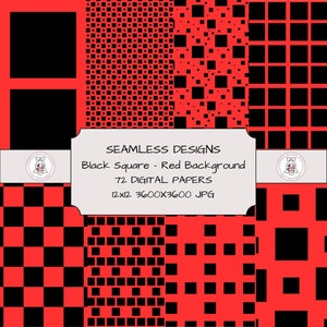 Black Squares with Red Background Bundle