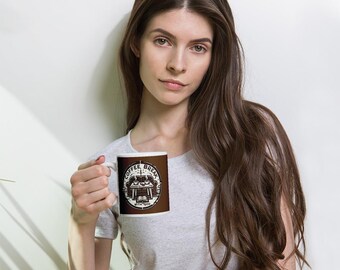 Coffee Break with God White glossy mug