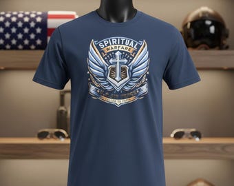 Camiseta de la Fuerza Aérea de Guerra Espiritual: Camiseta militar cristiana para hombres y mujeres