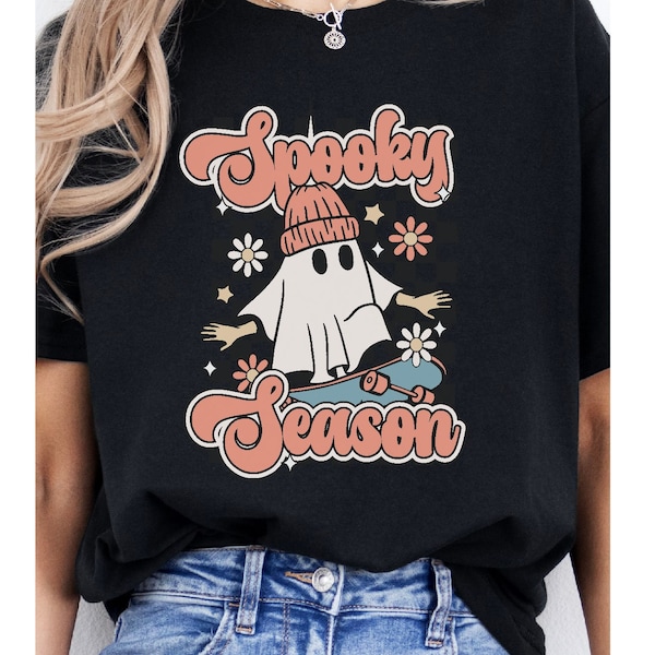 Retro Halloween Shirt | Spooky Season Shirt, Vintage Ghost Halloween Shirt, Witch Shirt, Retro Fall Shirt, Fall Shirt, Halloween Party Tee
