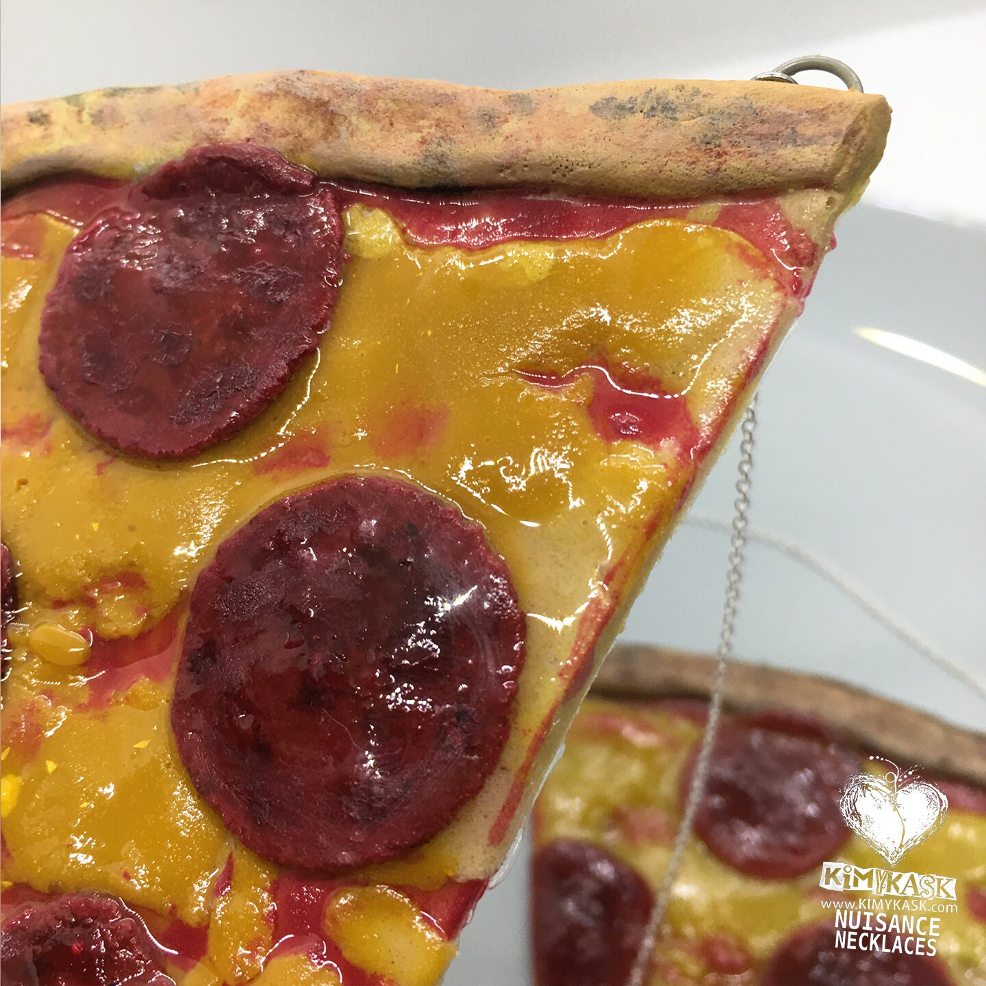 Deep V Pizza Slice Statement Nuisance Necklace Adjustable From Etsy