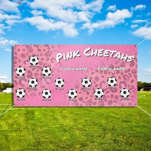 Custom Soccer Team Vinyl Banner, Personalized Sports Banner
