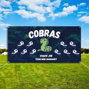 Custom Soccer Team Vinyl Banner, Personalized Sports Banner