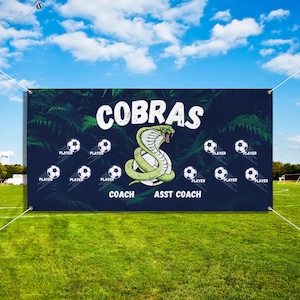 Custom Soccer Team Vinyl Banner, Personalized Sports Banner
