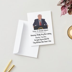 Cartão engraçado do dia das mães | Cartão vazio do dia das mães | Desejos do Dia das Mães de Trump