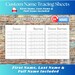 Custom Name Tracing Worksheet, Handwriting Practice (PDF) - Etsy