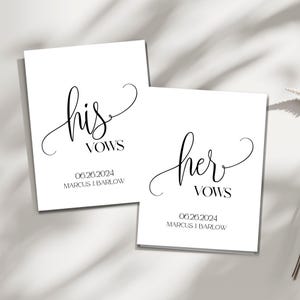Editable Elegant Wedding Vow Book Personalized Vow Books Custom Vow Books Personalized Vow Booklets His and Her Minimalist Vow Book Keepsake