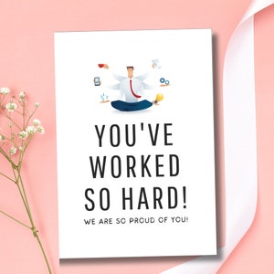 Carte de félicitations pour un collègue de travail amusante Carte de voeux pour un ami de travail Carte d'encouragement pour un ami bien fait Carte imprimable