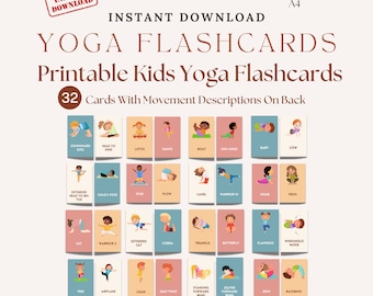 Toddler Montessori Printable Yoga Flashcards for Kids Easy Yoga ...