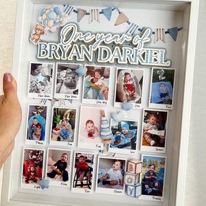 Gepersonaliseerd fotolijstje voor een baby van 12 maanden – Handgemaakt foto-souvenir
