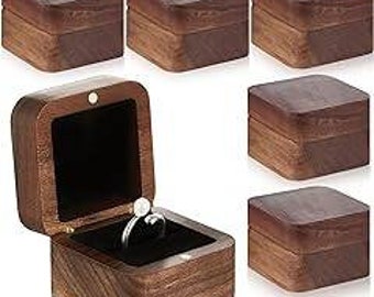 Caja de joyería/anillo de madera personalizable