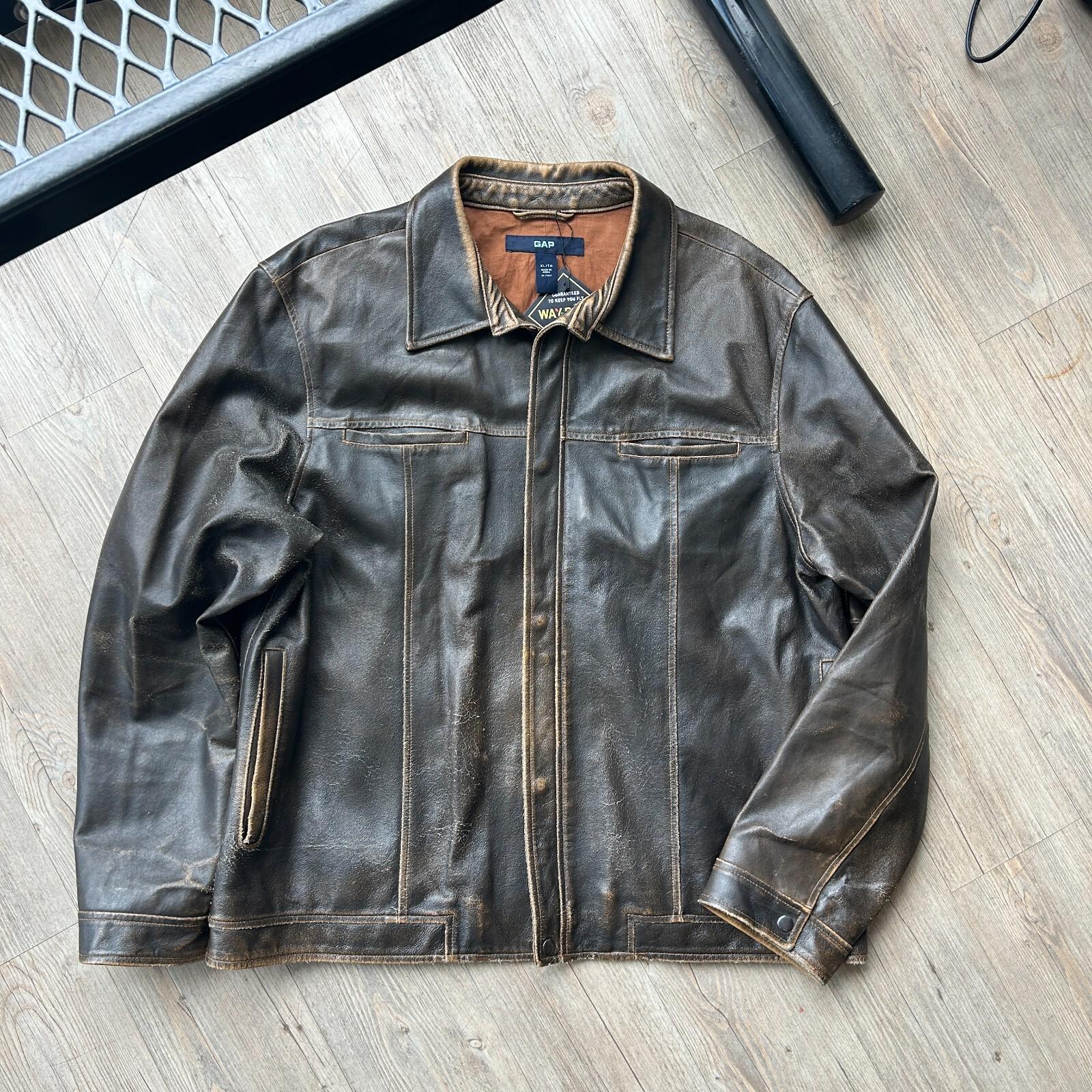Vintage Gap Leather Jacket - Etsy Canada
