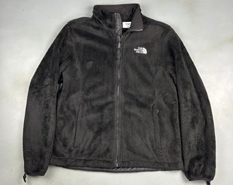VINTAGE The North Face Black Zip Up Fleece Sweater sz Large Womens Adult