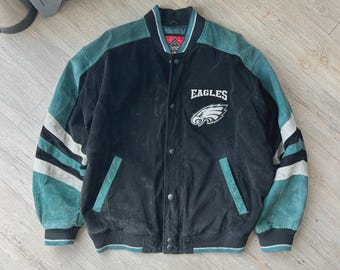 VINTAGE | Philadelphia Eagles NFL Leather Bomber Jacket sz L