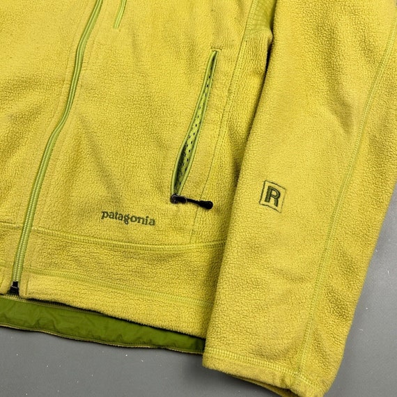 VINTAGE Patagonia Yellow Full Zip Tech R Fleece S… - image 4