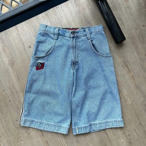 VINTAGE 90s | Skunk JNCO Jeans Baggy Denim Shorts Sz W30 - Etsy