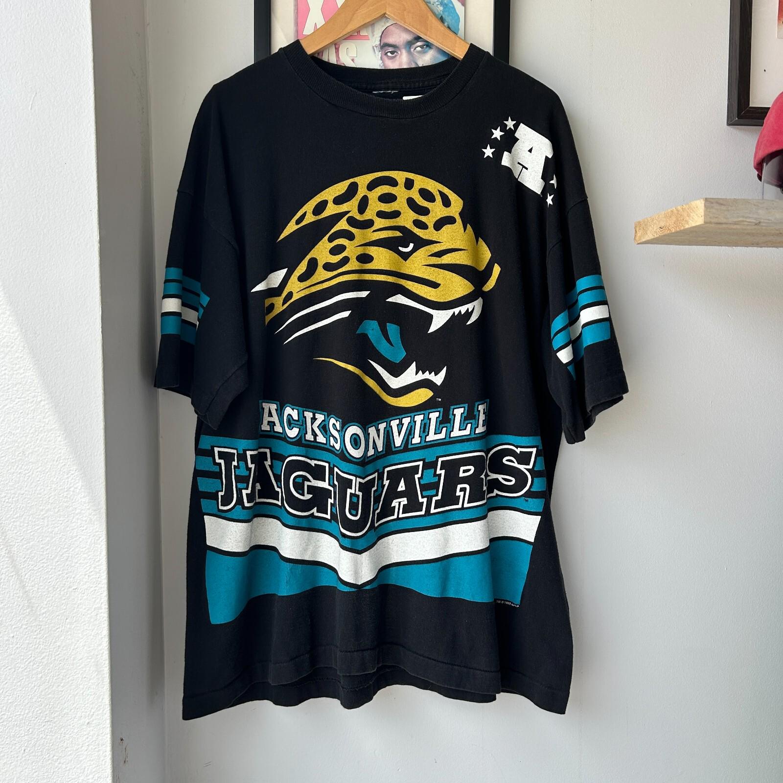 VINTAGE 90s | Jacksonville Jaguars All Over Print Football T-shirt