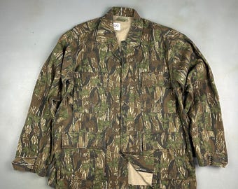 VINTAGE 90s | Military Smokey Branch Camo Chore Work Jacket sz M-Reg Adult
