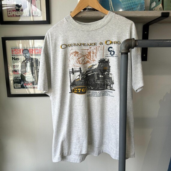 VINTAGE 90s | The Steel City Express Train T-Shirt sz XL Adult View 2