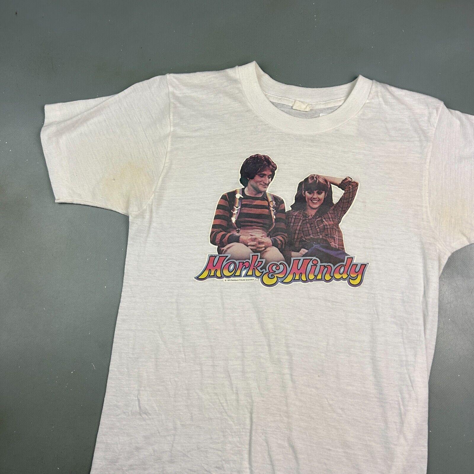 VINTAGE 80s | Robin Williams Mork & Mindy T-shirt Sz XS Adult - Etsy