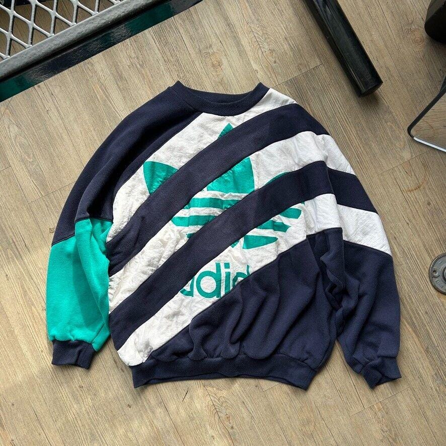00s古着Y2K　アディダス　ニットポンチョ　刺繍3本ラインナンバリング　茶　M 00s y2k adidas リンガー ピチT マクブリング スポmix 海外