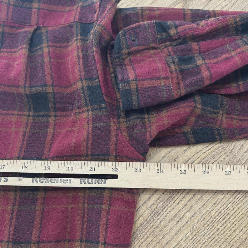 VINTAGE | Pendleton Plaid Wool Flannel Button Down Shirt sz L image 7
