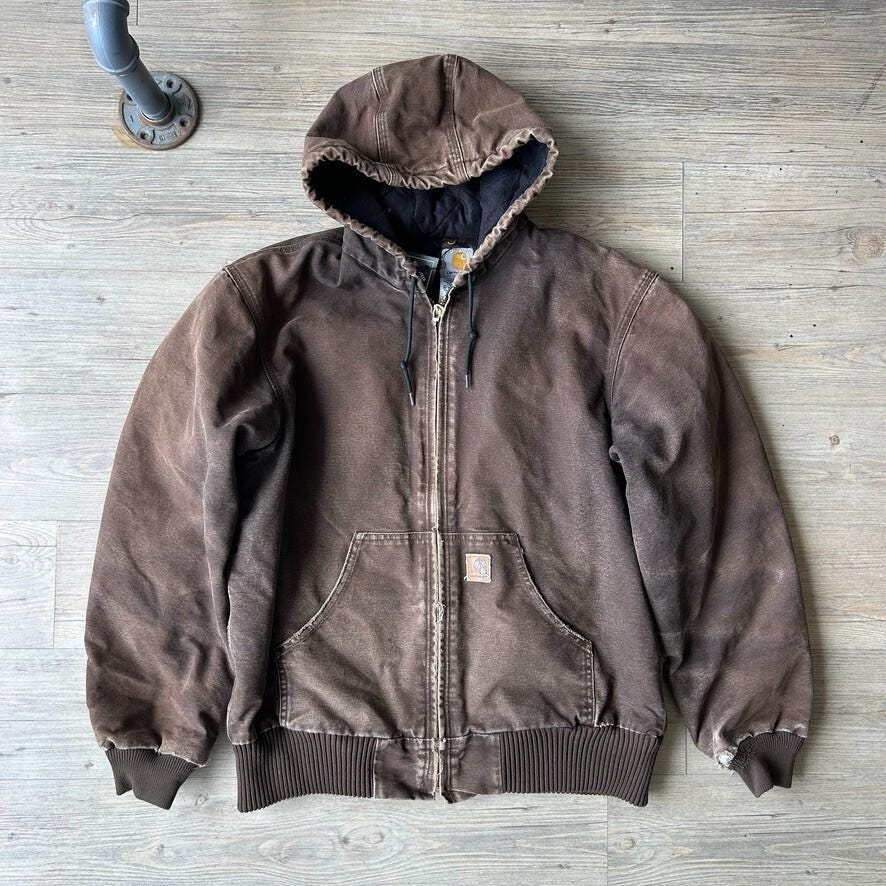 ジャケット・アウター carhartt active parka brown vintage Rare Vintage Carhartt Active Jacket Brown Size-M/L