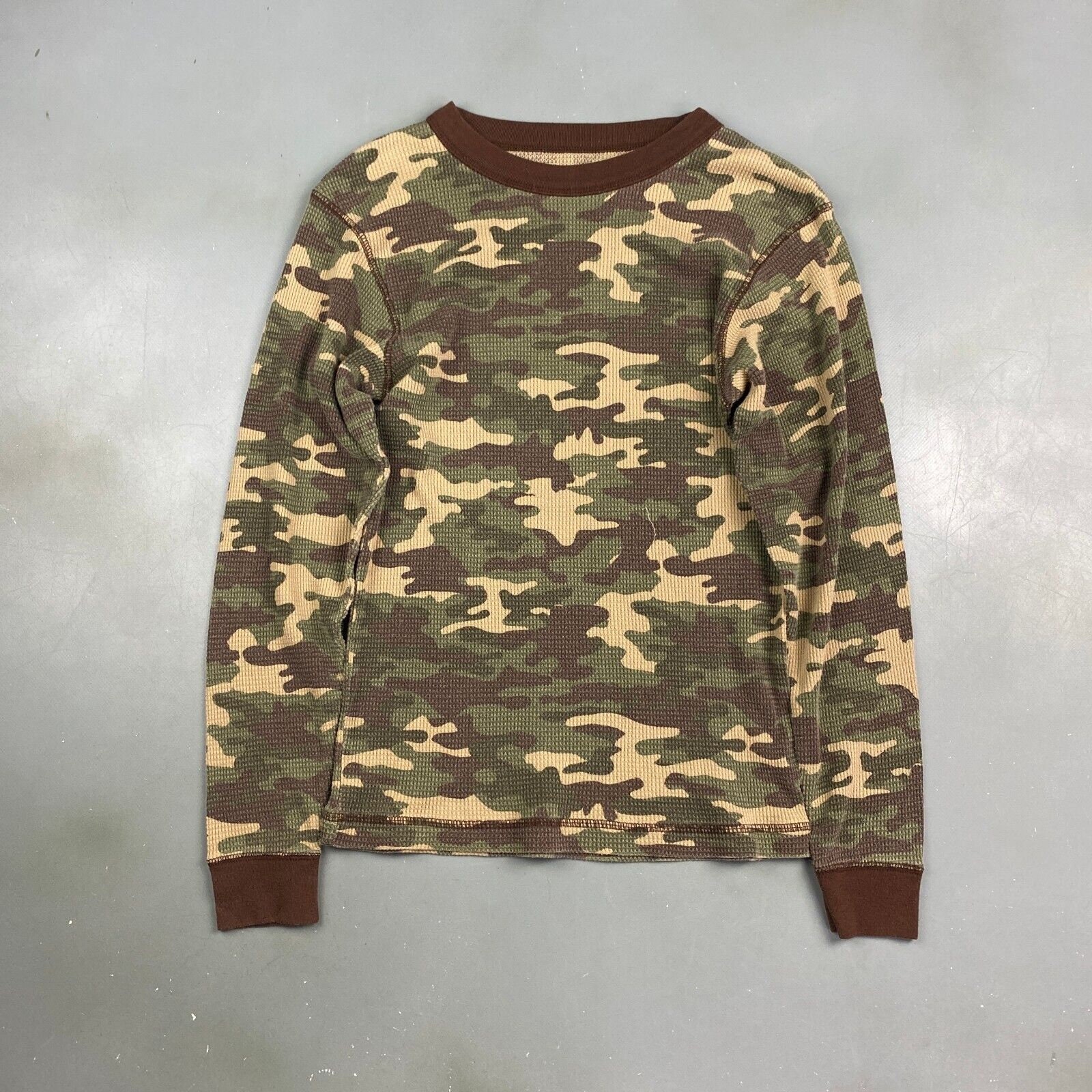 【50％OFF】 Large Sz T-shirt Sleeve Long Thermal Camo VINTAGE Youth XS / トップス