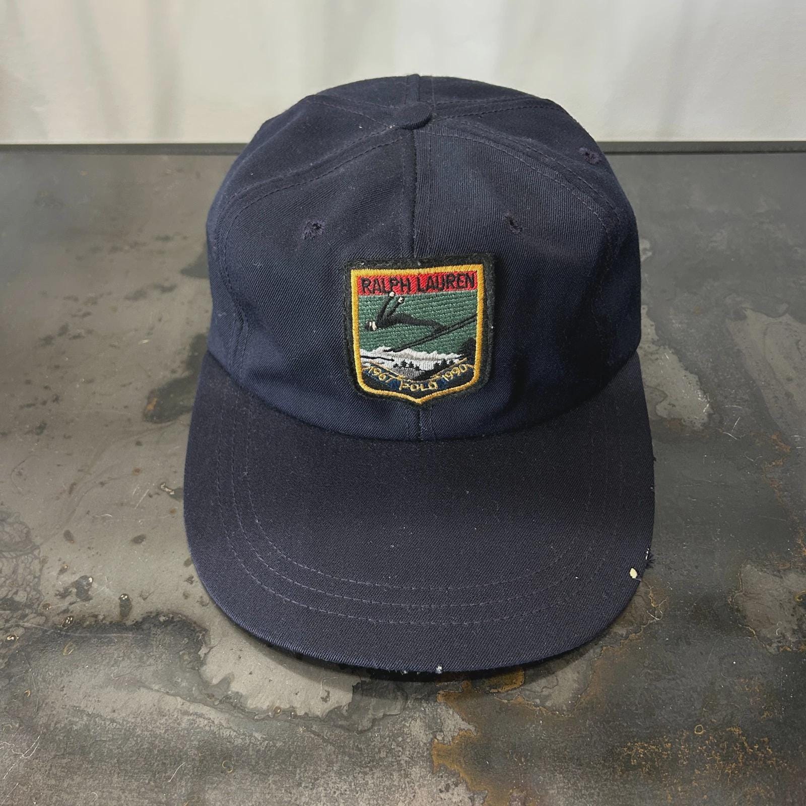 VINTAGE 80s | Polo by Ralph Lauren Suicide Ski Flip Wool Long Bill