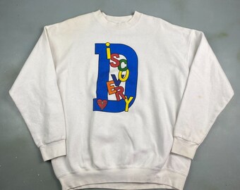 VINTAGE 90s Discovery Lee Heavyweight Crewneck Sweater sz XL Men MadeinUSA