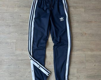 VINTAGE | Adidas 3 Stripes Tear Away Track Pants sz S (fits W27-28)