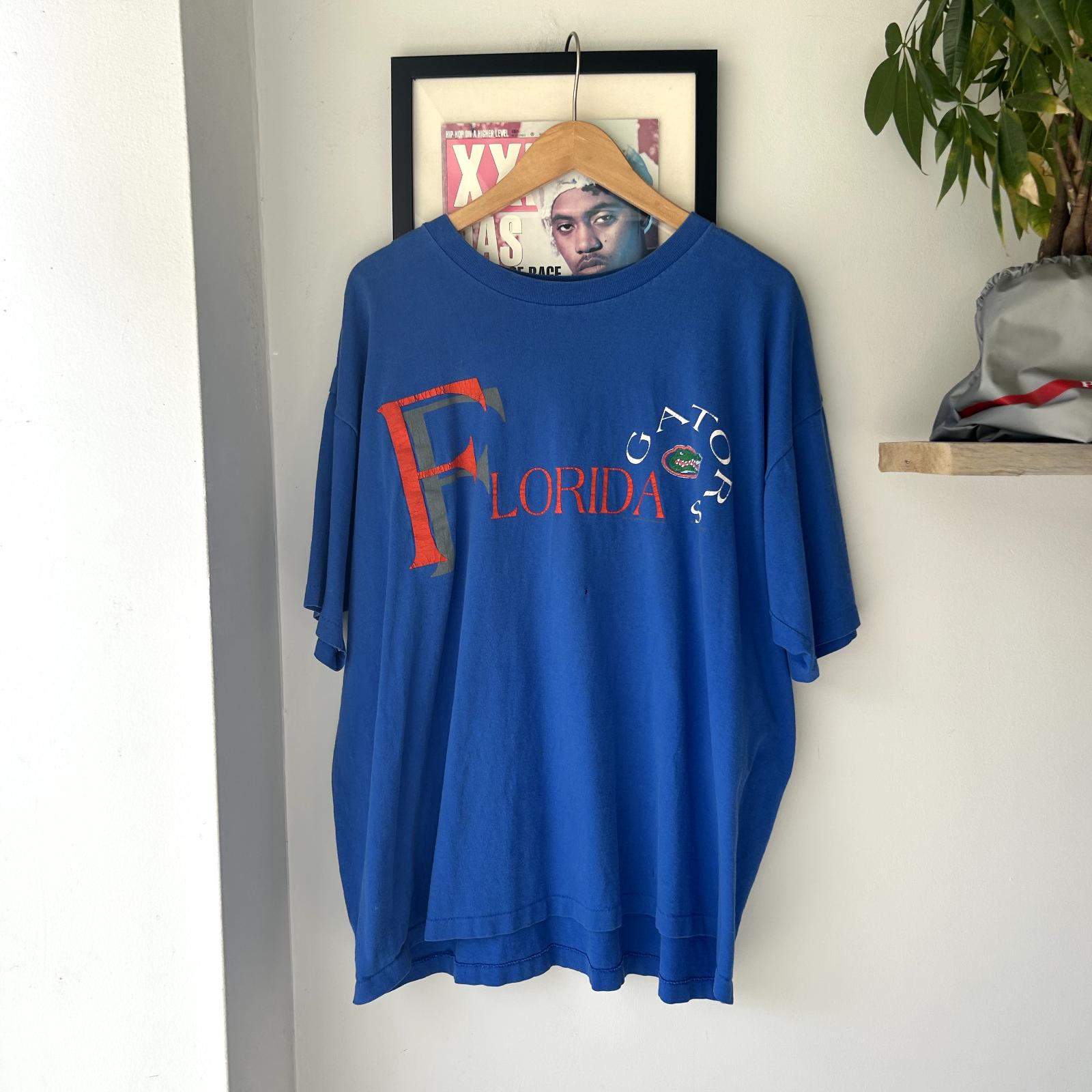 T-shirt Vintage NCAA Florida Gators Années 90 - Taille L - 100% Coton - Marque Jerzees