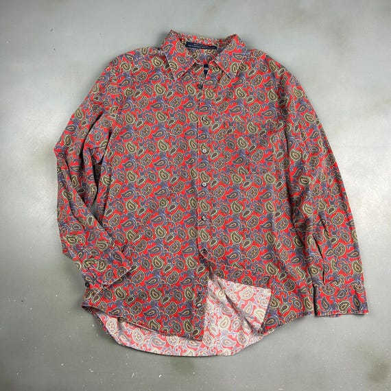 alan flusser dress shirts Alan Flusser Long Sleeve Button up Dress Shirt Men's L Cotton EUC