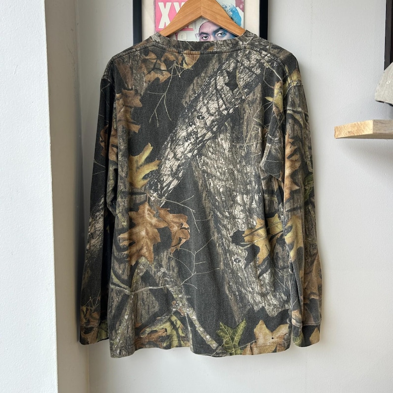VINTAGE | Mossy Oak Real Tree Camo Long Sleeve T-Shirt sz L image 4