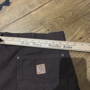 VINTAGE | Carhartt Chocolate Brown Double Knees Workwear Pants sz W40 L34 image 7