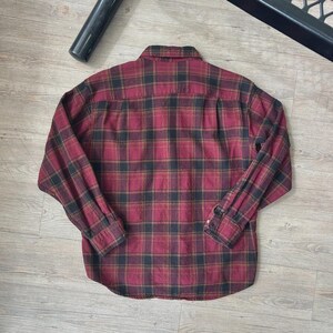 VINTAGE | Pendleton Plaid Wool Flannel Button Down Shirt sz L image 6