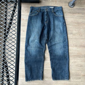 VINTAGE | SIlverTab Baggy Dark Wash Blue Jeans Pants sz W35 L32