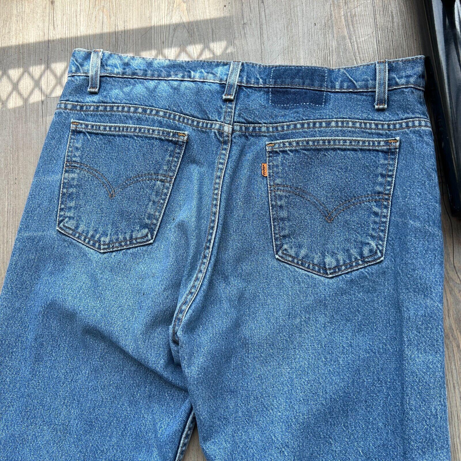 VINTAGE 80s | LEVI'S 505 Faded Blue Denim Jeans Pants Sz W36 L30