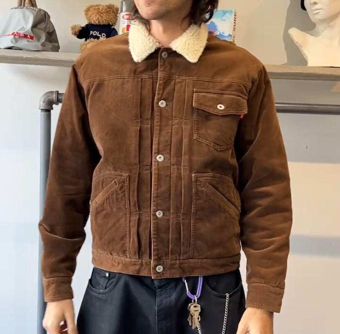 【祝開店！大放出セール開催中】 VINTAGE | Stussy Type 2 Sherpa Corduroy Trucker Jacket Sz M ジャケット・アウター