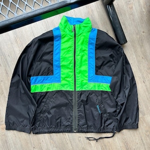 VINTAGE 90s | Reebok Squared Panel Windbreaker Jacket sz L