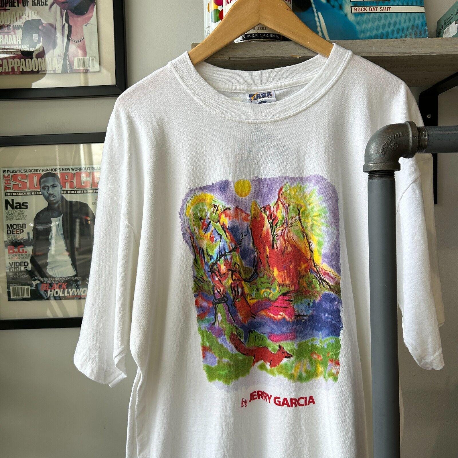 VINTAGE 90s | Jerry Garcia Private Issue Artwork T-shirt Sz