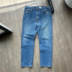 VINTAGE 80s | LEVI&#39;S 505 Faded Blue Denim Jeans Pants sz W36 L30 Made in USA