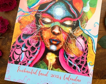SALE, 2024 OUTIART Calendar, Art Calendar, Divine Feminine Calendar, Whimsical