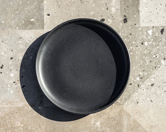 Negro-Black Dinner Ceramic Plate Trinche