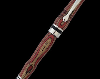 Red Gray Birch, Hand Turned Wood Pen with Parker Gel refill, Free Engraving, Best Gift for Graduates, Fathers, Birthdays, Secretaries