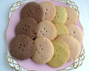 Shortbread Buttons 1 dozen Shortbread Cookies