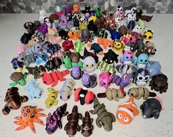 Articulated Mini Animals - Party Bundles Available - Flexible Sensory Toys and Collectibles