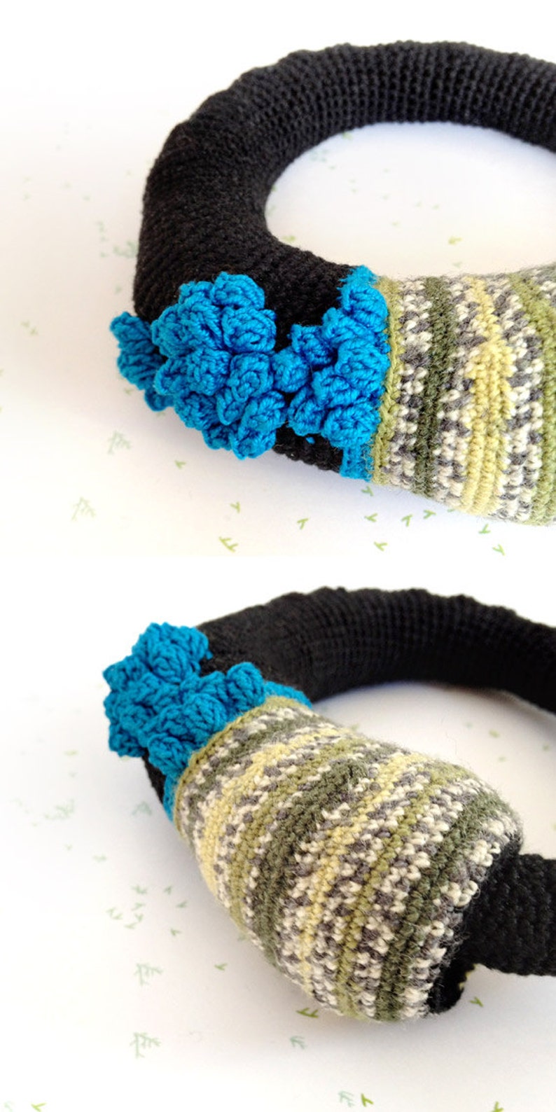 Crochet bangle Scottish blossom image 3