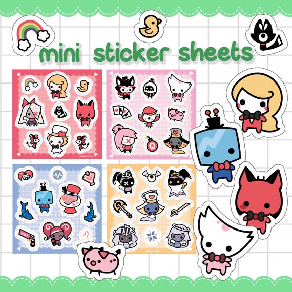 Hazbin Hotel ステッカー 7枚セット Hazbin Hotel MINI Vinyl Sticker Sheets - Etsy