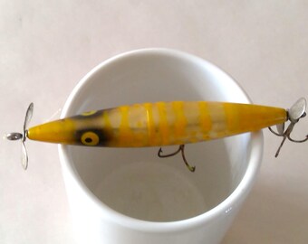 Leurre Vintage Heddon Dying Flutter 9205 Y - Neuf En Boîte - Pêche Bass